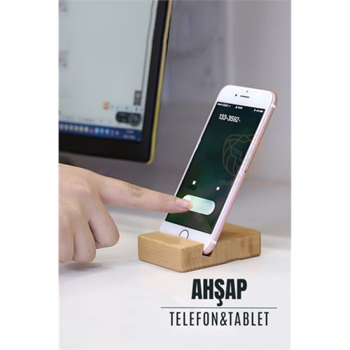  Yan-Dik Cep Telefonu Standı Ahşap Luca Salvatore Design