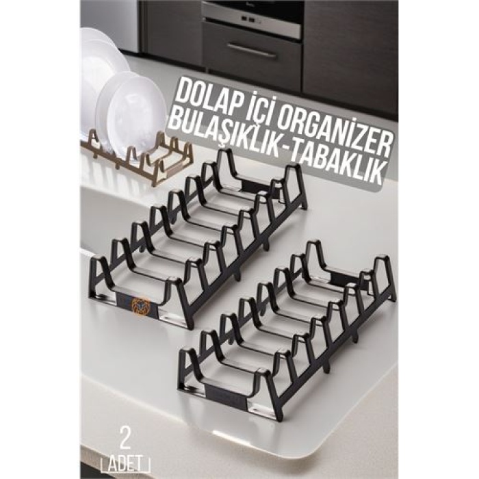  2 li Dolap İçi Tencere Kapak Ve Tabak Düzenleyici Kurutmalık Organizer