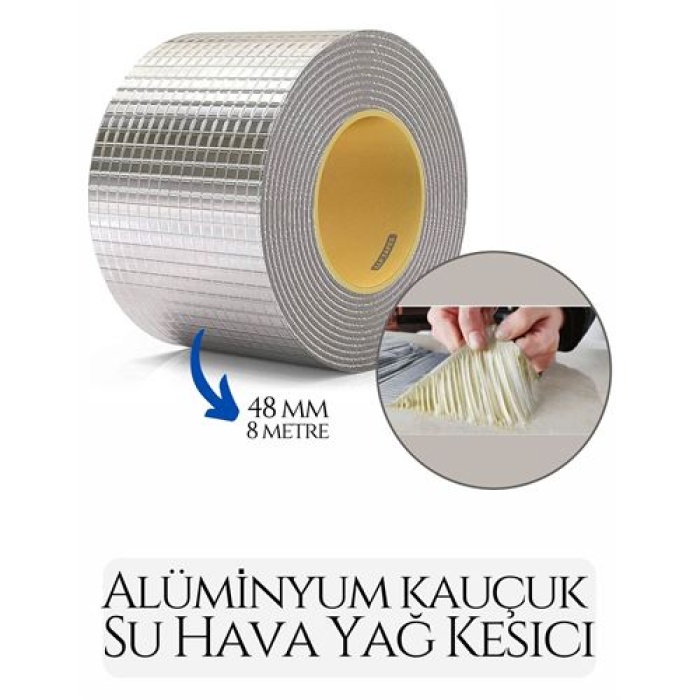  48 mm Su Hava Yağ Kesici İzolasyon Bandı 8 Metre