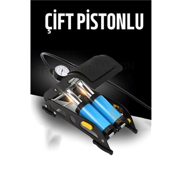  Çift Pistonlu Ayaktan Lastik Şişirme Pompası 428820