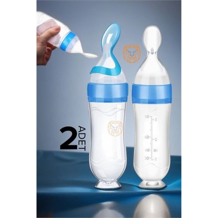  Kaşıklı Bebek Mama Besleyici Silikon Littloo 2 ADET