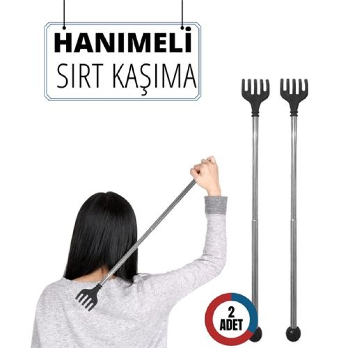  2 Lİ Hanımeli Metal Sırt Kaşıma Aparatı