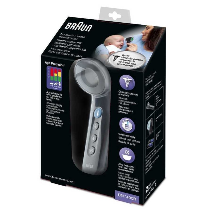 Braun BNT400 Temassız Alından Ateş Ölçer Siyah