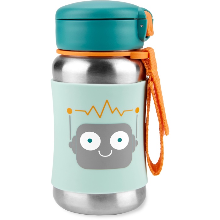 Skip Hop Zoo Pipetli Paslanmaz Çelik Suluk 350 ml Robot