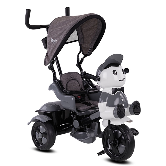 Babyhope 125A Yupi Triycle 3 Tekerli Kontrollü Bisiklet (Pedli) Gri
