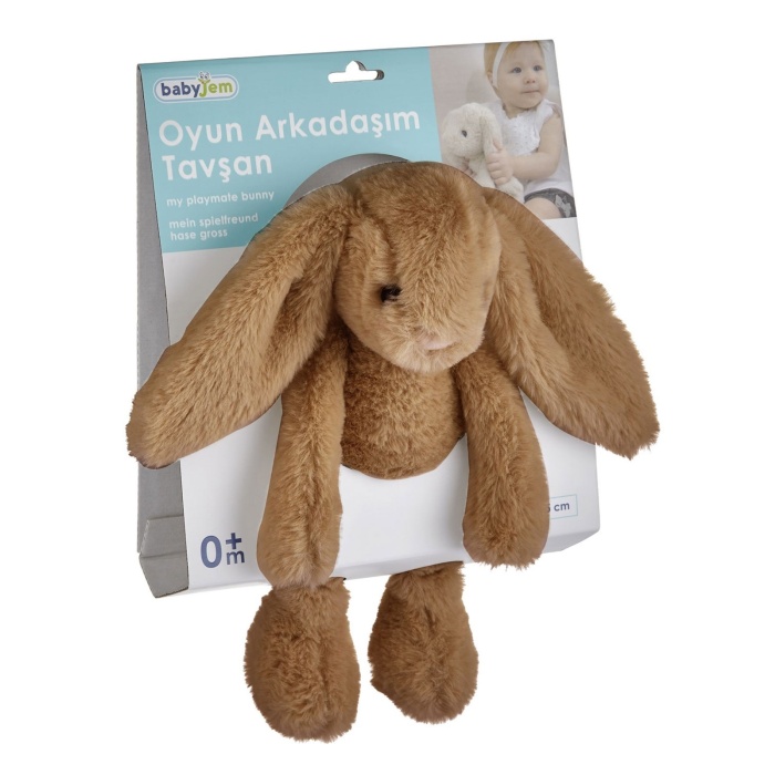 BabyJem Uyku Arkadaşım Oturabilen Tavşan 30 Cm 730 Açık Kahve