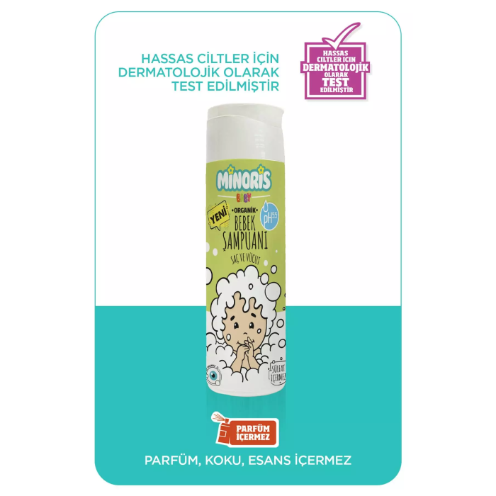 Minoris Baby Organik Bebek Saç ve Vücut Şampuanı 200 ml