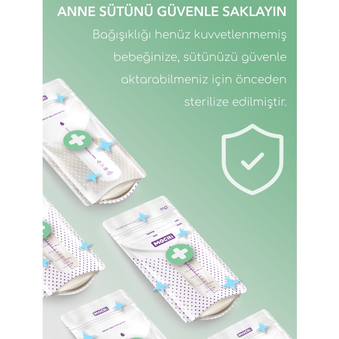 Mochi Anne Sütü Saklama Poşeti 120 Adet