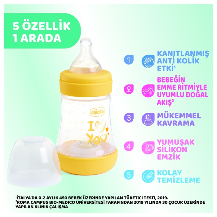 Chicco Perfect 5 Antikolik Biberon PP 150 ml Boy