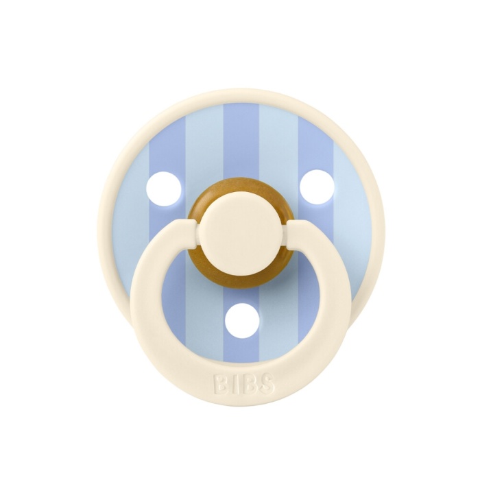 Bibs Studio Colour Block Kauçuk Emzik 0-6 Ay İvory / Dusty Blue