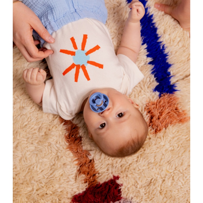 Bibs Studio Colour Block Kauçuk Emzik 6-12 Ay Sky Blue