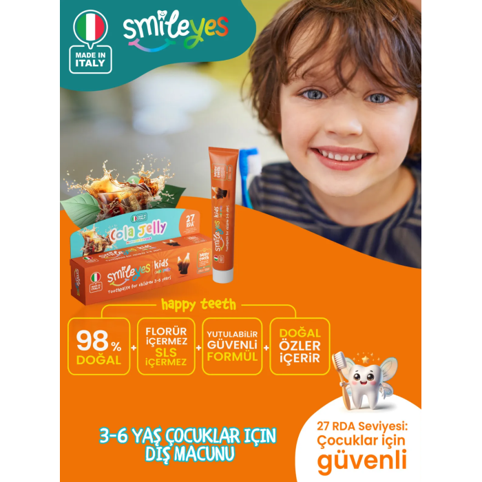 Smileyes Kids Diş Macunu 3-6 Yaş 50 ml Cola Jelly