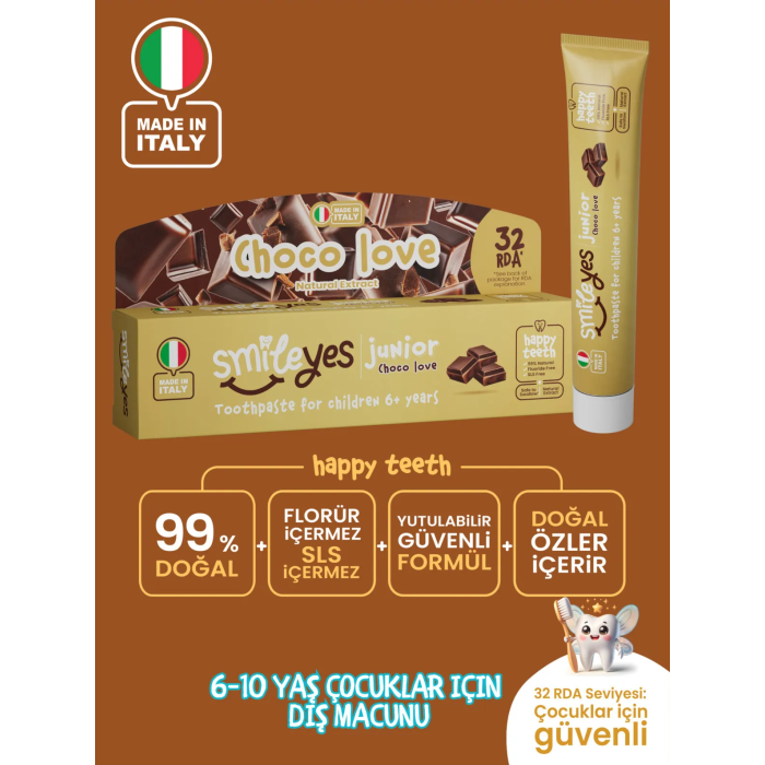 Smileyes Junior Diş Macunu 6+ Yaş 50 ml Choco Love