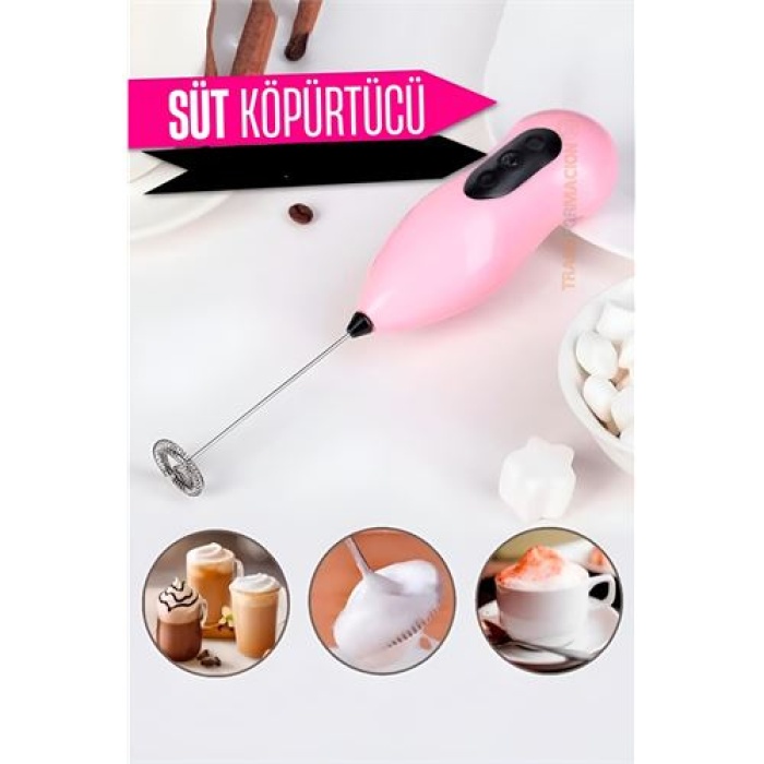  Süt Köpürtücü Kahve Karıştırıcı Mini Pilli Mixer Çırpıcı
