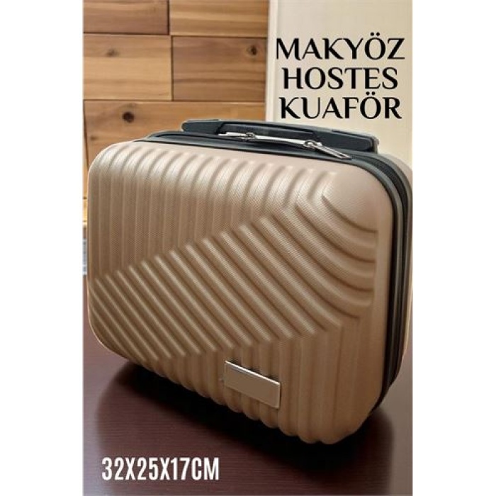  Makyaj Çantası Kuaför Çantası Kabin içi Çanta Hostes Çantası BEJ