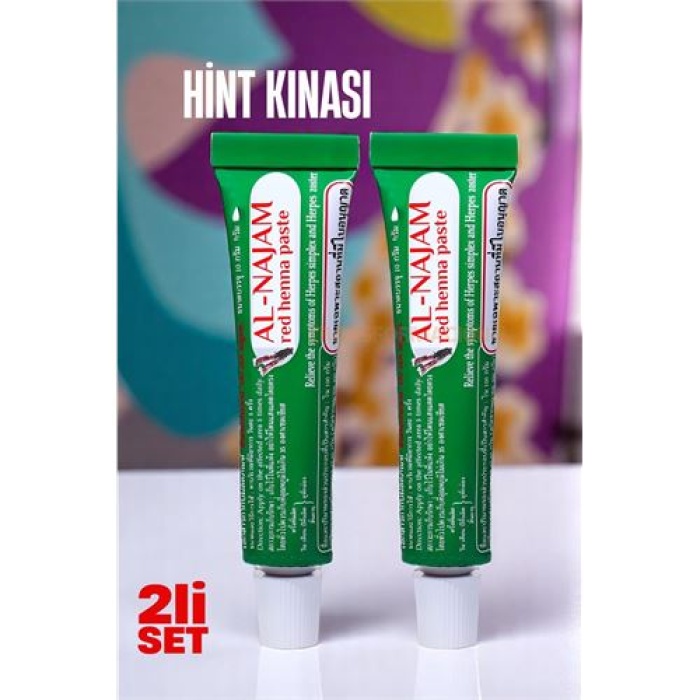  Geçici Dövme Kınası - Tüp Hint Kınası Kırmızı 2li SET Al-Najam