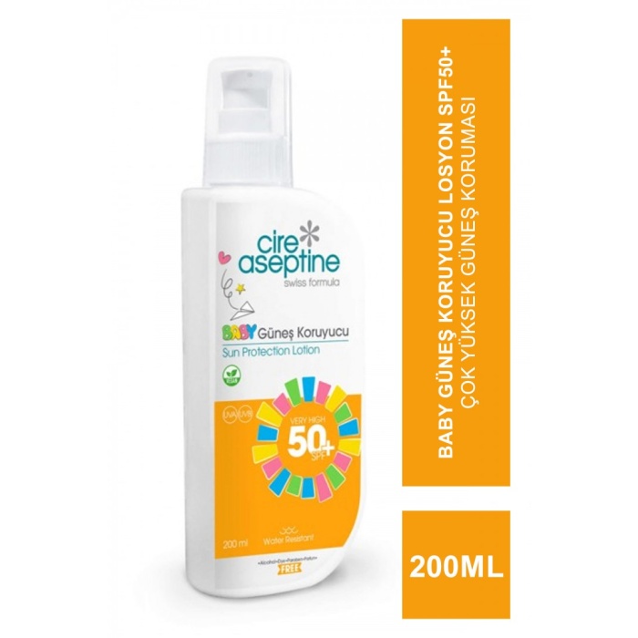 Cire Aseptine Sun Baby Güneş Koruyucu Losyon 50 SPF 200 ml