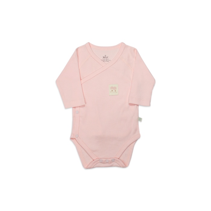 Bistyle Organic Modal Flying Balloons Kruvaze Uzun Kol Body BS17121 Pembe