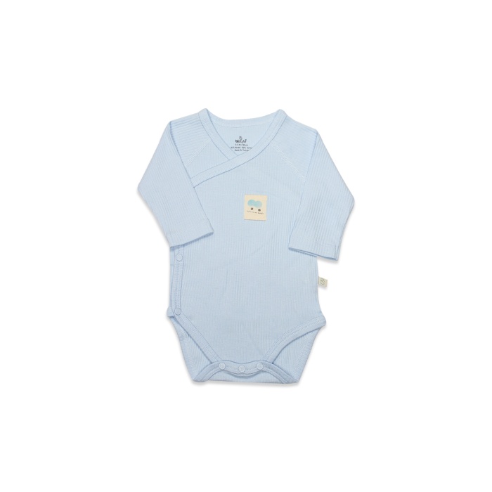 Bistyle Organic Modal Flying Balloons Kruvaze Uzun Kol Body BS17121 Mavi