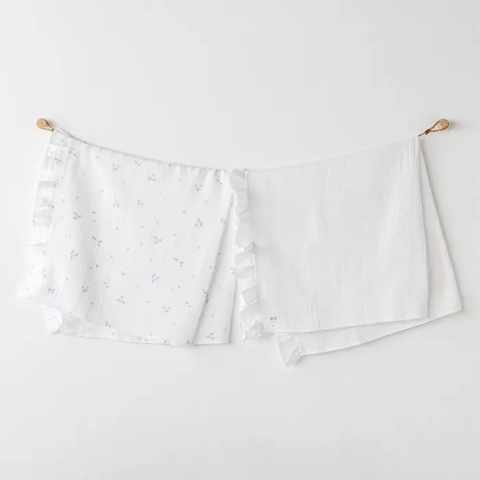 Andywawa AC25582 Magical Butterfly Müslin 85x90 2Li Battaniye White