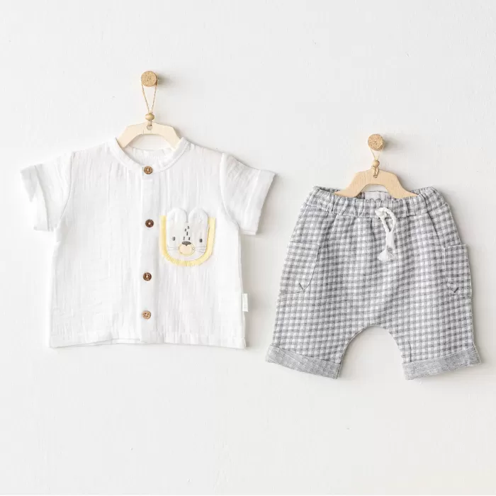 Andywawa AC25814 Little King Bebek 2Li Takım Grey