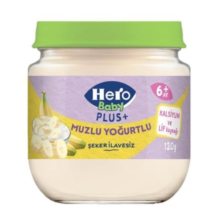 Hero Baby Plus Muzlu Yoğurtlu Kavanoz Mama 120 Gr