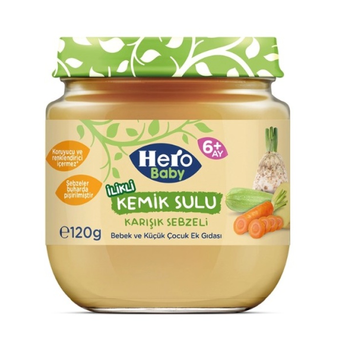 Hero Baby Gourmet Karışık Sebzeli Kavanoz Mama 120 Gr