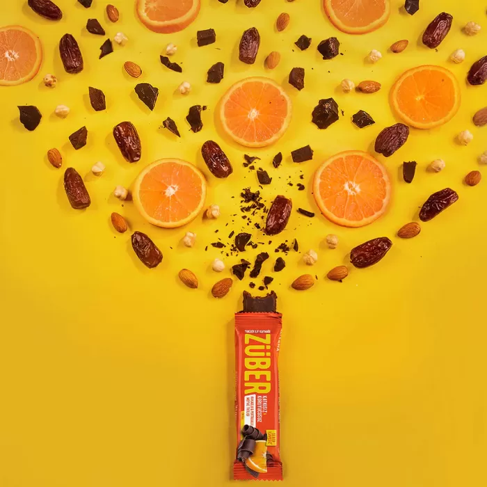 Züber Meyve Barı 40 Gr Kakaolu ve Portakallı