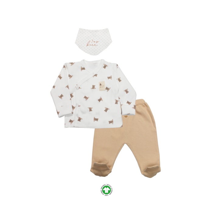 Bistyle I Am So Bear 3lü Takım 13103 Bej-Ekru