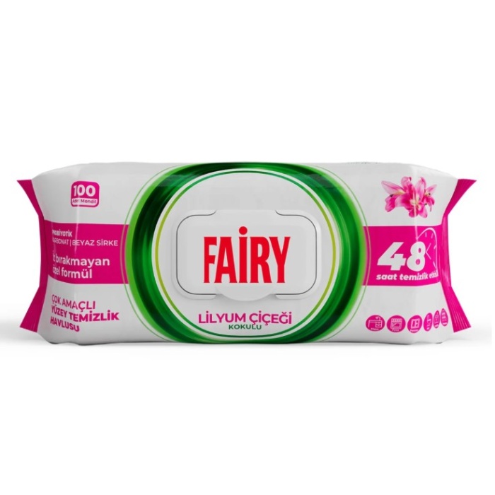 Fairy Power Yüzey Temizlik Havlusu 100Lü Lilyum Pembe