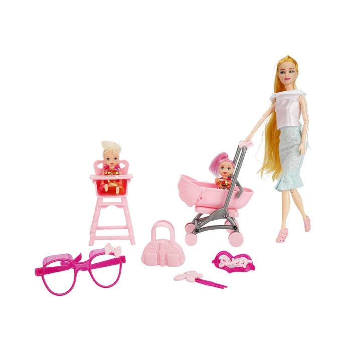Oydaş Cindy Doll Pusetli Mama Sandalyeli Oyun Seti