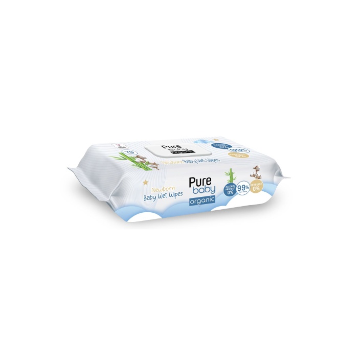 Pure Baby Organic Yenidoğan Islak Havlu Mendil 70 Yaprak