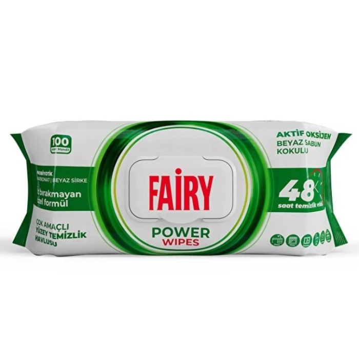 Fairy Power Yüzey Temizlik Havlusu 100Lü Beyaz Sabun