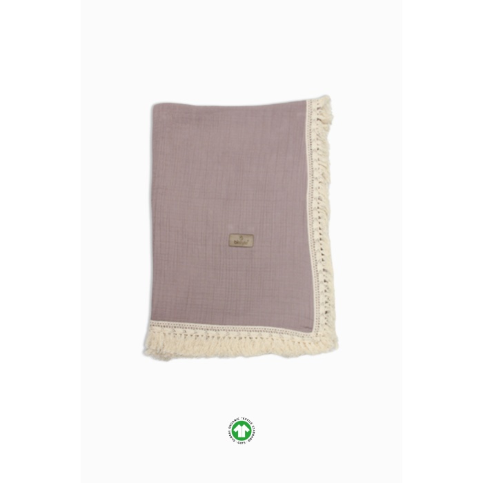 Bistyle Organik Müslin 80x90 Fistolu Battaniye 70112 Antrasit