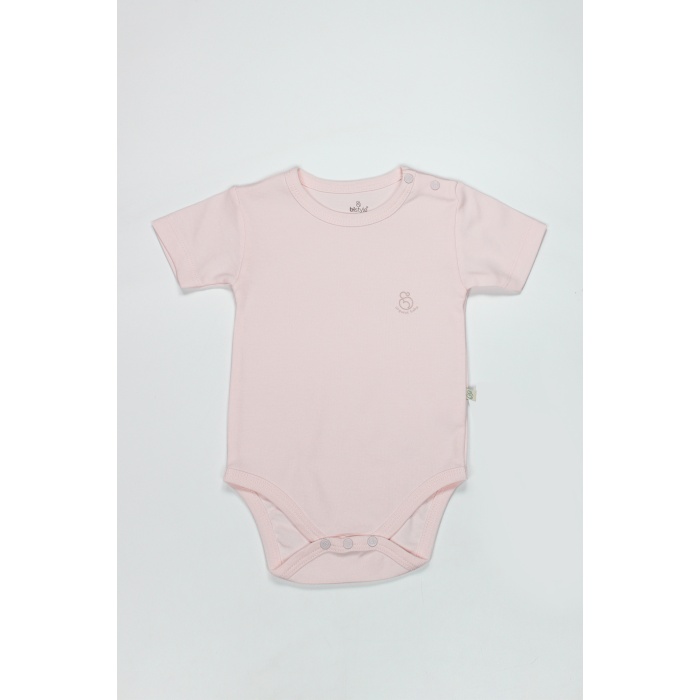 Bistyle Organik Natural Basic Style Yarım Kol Body BS17103 Pembe