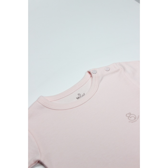 Bistyle Organik Natural Basic Style Yarım Kol Body BS17103 Pembe