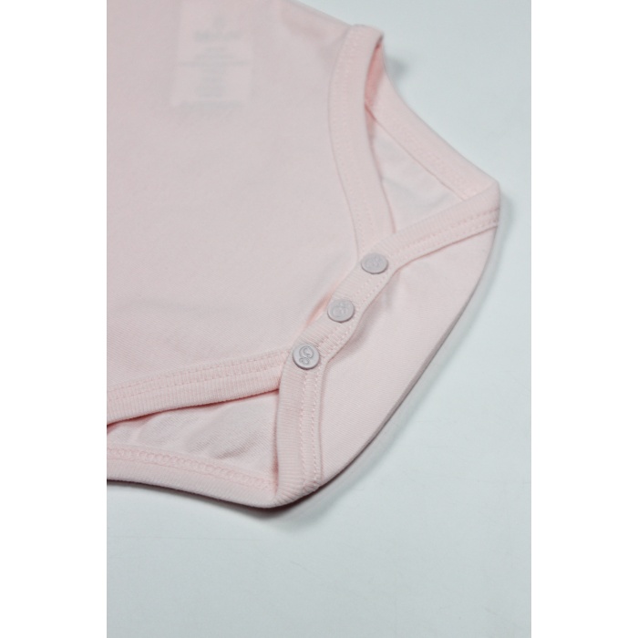 Bistyle Organik Natural Basic Style Yarım Kol Body BS17103 Pembe