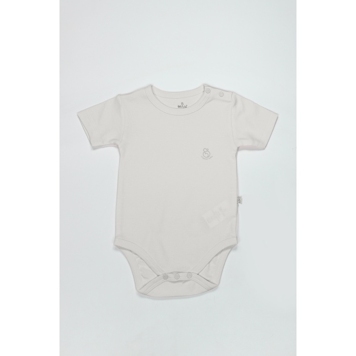 Bistyle Organik Natural Basic Style Yarım Kol Body BS17103 Ekru