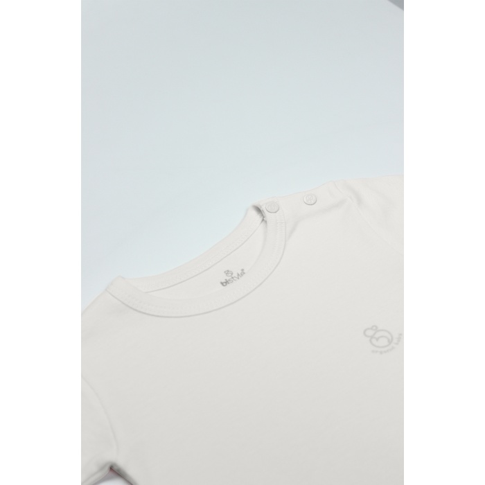 Bistyle Organik Natural Basic Style Yarım Kol Body BS17103 Ekru