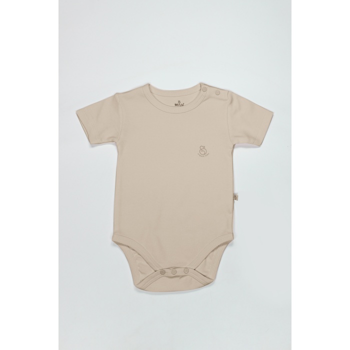 Bistyle Organik Natural Basic Style Yarım Kol Body BS17103 Bej
