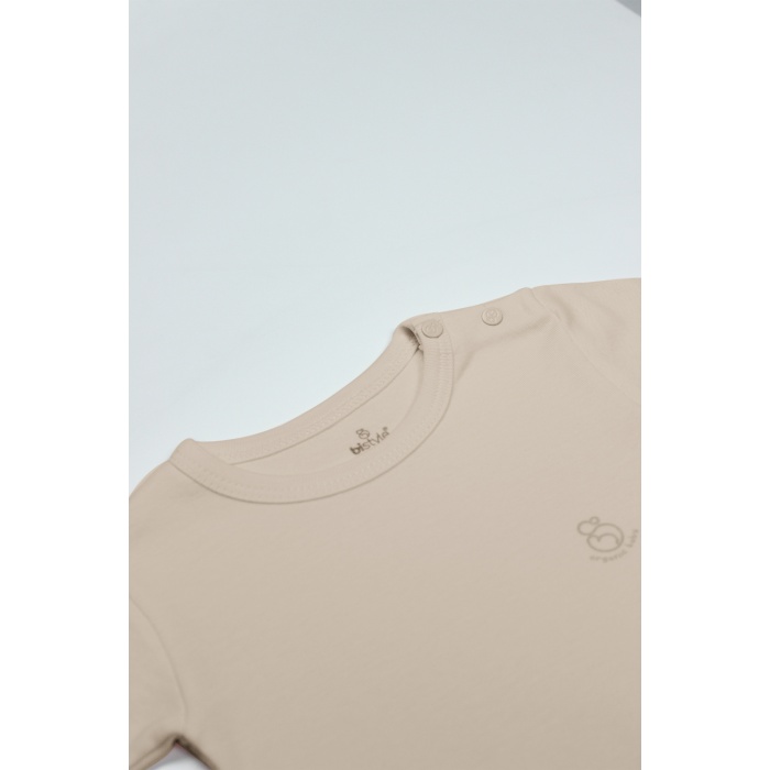 Bistyle Organik Natural Basic Style Yarım Kol Body BS17103 Bej
