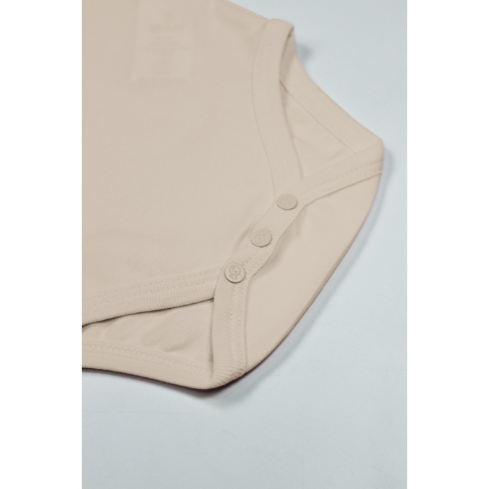 Bistyle Organik Natural Basic Style Yarım Kol Body BS17103 Bej