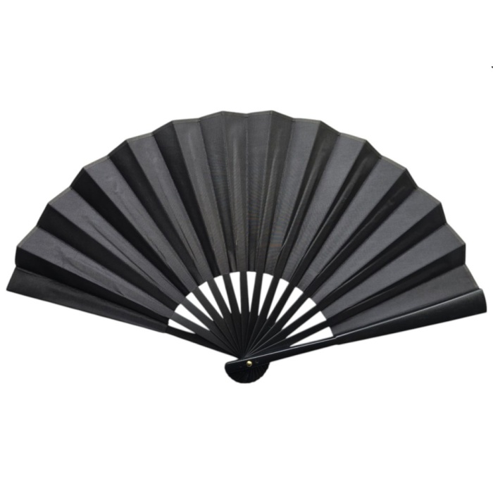 Plastik Kumaş Yelpaze 12 li Siyah