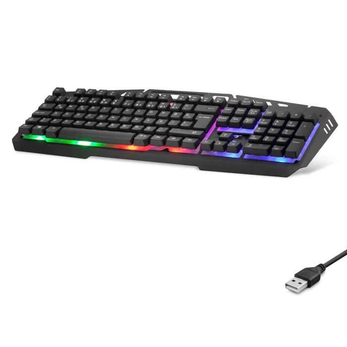 Kablolu Klavye Q Rgb Raınbow Siyah OKW213S
