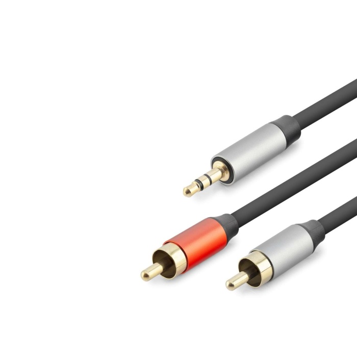 3.5 Mm To 2Rca Kablo 2Lıne Gold 3M Siyah HDX1074