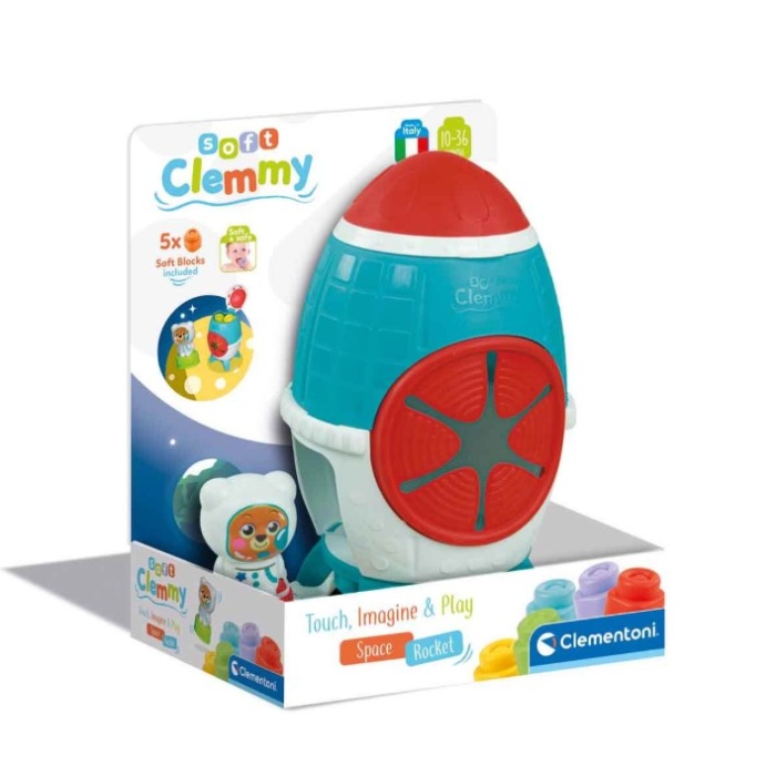 Clementoni Baby Soft Clemmy Yumuşak Blok Duyusal  Roket 17806