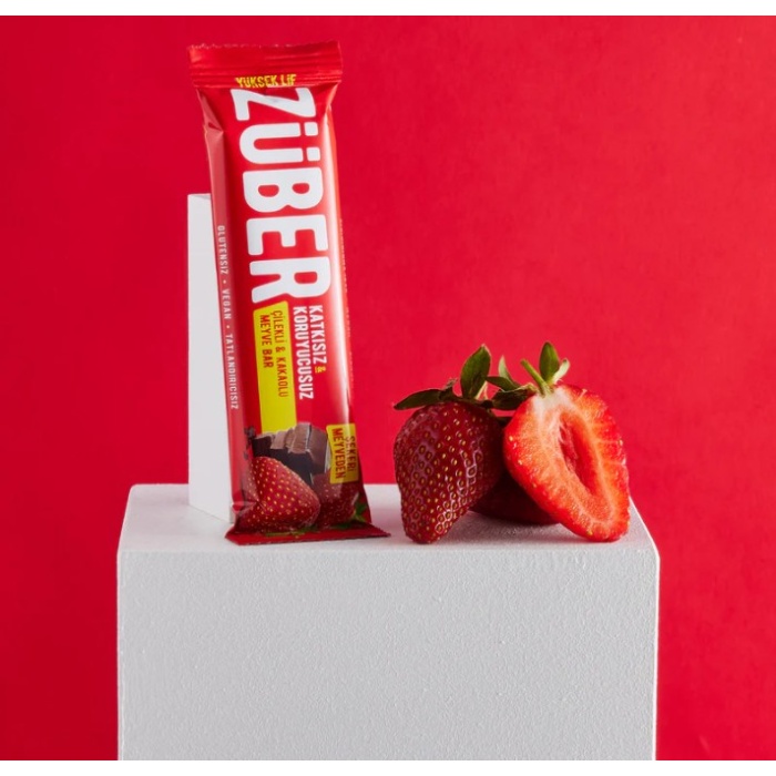 Züber Meyve Barı 40 Gr Çilekli Kakaolu
