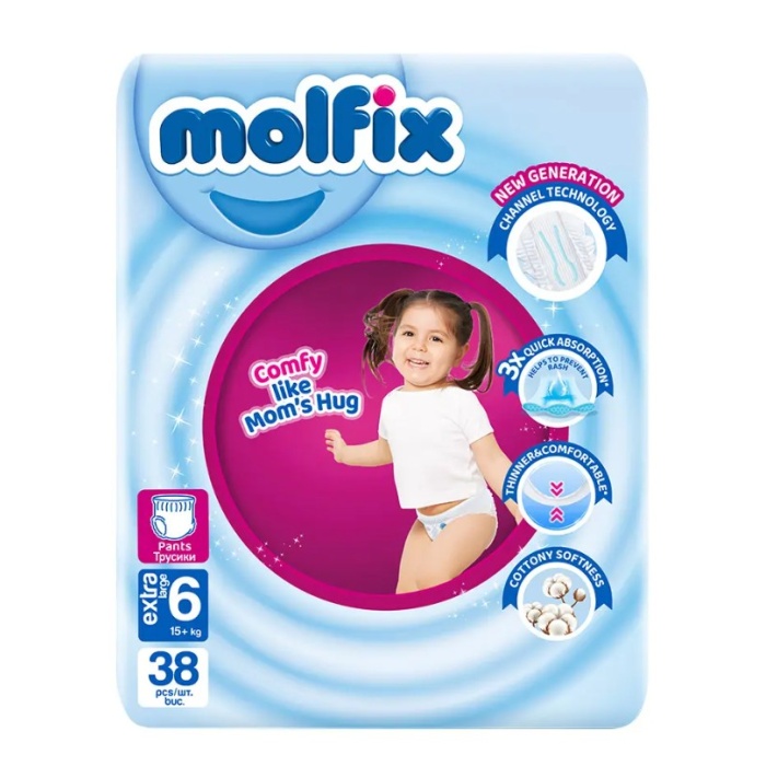 Molfix Külot Bez Jumbo Paket 6 Beden 15+ Kg 38 Adet