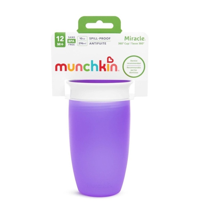 Munchkin Mucize 360° Alıştırma Bardağı 12 Ay+ 296 ml Mor