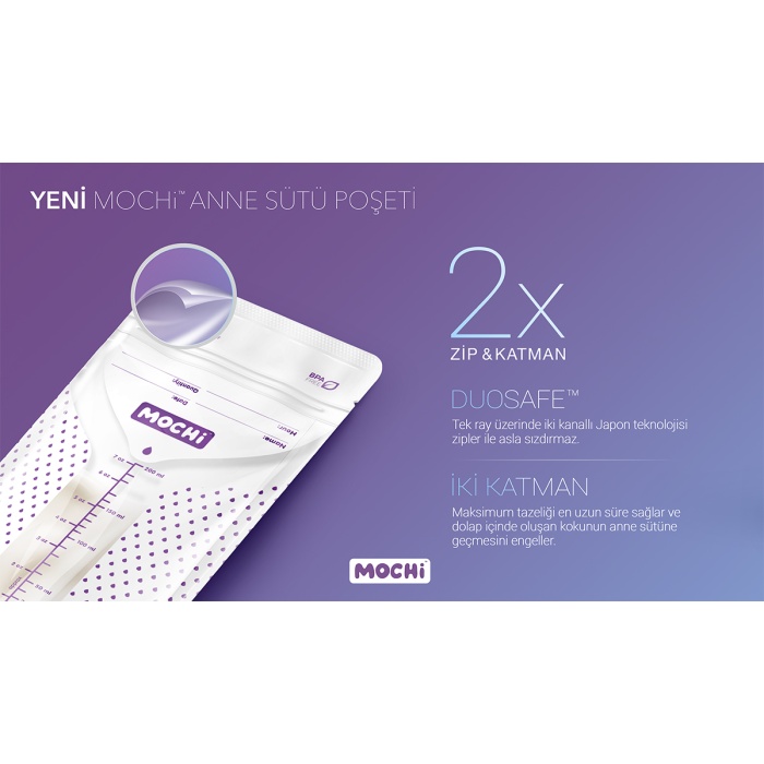 Mochi Anne Sütü Saklama Poşeti 120 Adet